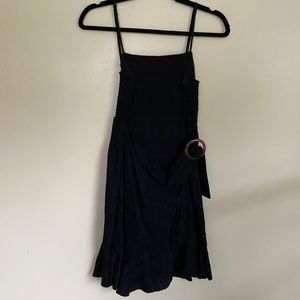 Black mini wrap dress